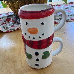Hallmark Festive Snowman‎ Stacking Mugs